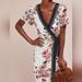 Anthropologie Dresses | Anthropologie Maeve Aubrey Floral Wrap Dress Size 6 | Color: White | Size: 6