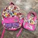Disney Accessories | Disney Store Princess Back Pack With Matching Lunch Box | Color: Pink/White | Size: Osg