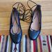 Madewell Shoes | Madewell Black Leather Lace Up Ballet Flat Sz 8 | Color: Black | Size: 8