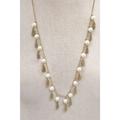 J. Crew Jewelry | J Crew Necklace Faux Pearl & Chain Tassel Gold Tone 15" Drop Plus Extention | Color: Gold/White | Size: Os