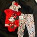 Disney Matching Sets | 6/9 Months Minnie Mouse Outfit | Color: Gray/Red | Size: 6-9mb