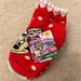 Disney Accessories | Disney Junior Minnie Mouse Stripes Polka Dots Socks Red Set Of 5 Size 3t-5t | Color: Red/White | Size: 3t-5t