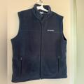 Columbia Jackets & Coats | Columbia Full Zip Fleece Vest Adult Men’s Xl Navy Blue 100 % Polyester Nice! | Color: Blue/Red | Size: Xl