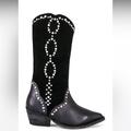 Free People Shoes | Free People Jackson Studded Western Boot Size 36.5 New | Color: Black | Size: 36.5 Eu