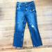 Free People Jeans | Free People We The Free Straight Leg Cotton Raw Hem Distressed Jeans Size 30 | Color: Blue | Size: 30