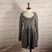 Anthropologie Dresses | Anthropologie Saturday Sunday Knit Thermal Dress | Color: Black/Gray | Size: M