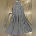 Michael Kors Dresses | Michael Kors Size 4 Striped Belted Midi Dress Bnwt | Color: Blue/White | Size: 4