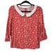 Disney Tops | Disney Lauren Conrad Mini Mouse Blouse | Color: Orange/White | Size: S