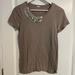 J. Crew Tops | Gray Flower Beaded J. Crew Top Medium | Color: Gray | Size: M