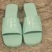 Gucci Shoes | Gucci Rubber Slide Sandal Green Logo Open Toe 2” Block Heel Jelly Mules 38 Us 8 | Color: Green | Size: 8