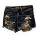 American Eagle Outfitters Shorts | American Eagle Outfitters Hi Rise Jean Short Size 0 | Color: Blue/Gold | Size: 0