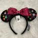 Disney Accessories | Disney Parks Minnie Mouse Rock The Dots Ears New | Color: Black/Pink | Size: Os