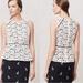 Anthropologie Tops | Anthropologie Maeve | Peplum Sleeveless Blouse Size 6 | Color: Black/White | Size: 6