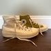 Converse Shoes | Custom Olive & White High Top Platform Converse | Color: Green/White | Size: 7.5