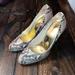 Coach Shoes | Coach Snake Skin Heels | Color: Brown/Tan | Size: 8