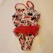Disney Swim | Disney Swimsuit 3/6 Months | Color: Red/White | Size: 3-6mb
