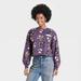 Disney Sweaters | New Disney Marvel Black Panther Crop Sweatshirt Woman’s Size Small Purple | Color: Black/Purple | Size: S