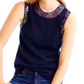 J. Crew Sweaters | J Crew Sequin Crewneck Sleeveless Shell Top Xl | Color: Blue/Purple | Size: Xl