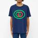 Gucci Shirts | Gucci Large Gg Oval Vintage Shirt Navy - New | Color: Blue/Green | Size: S