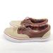 Vans Shoes | B49 Vans Brigata Canvas Leather Skate Shoe Tan Brown True White Men’s Size 7.5 | Color: Brown/Tan | Size: 7.5