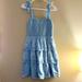 American Eagle Outfitters Dresses | Light Blue American Eagle Eyelet Tiered Dress | Color: Blue | Size: S