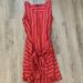 Anthropologie Dresses | Drew Anthropologie Linen Blend Sleeveless Dress Wrap | Color: Pink/Red | Size: S