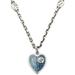 Gucci Jewelry | Gucci Interlocking G Light Blue Heart Pendant Necklace 925 Sterling Silver | Color: Blue/Silver | Size: Chain Length: 19.7 Inches