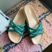 J. Crew Shoes | J.Crew Pacific Cushy Strap Leather Sandals | Color: Green/Tan | Size: 7.5