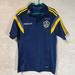 Adidas Shirts | Adidas La Galaxy Polo Shirt Mens L Blue | Color: Blue/Gold | Size: L