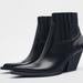 Zara Shoes | - Nwt Zara Black Western Booties | Color: Black | Size: 7.5