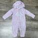 Adidas One Pieces | Adidas Jumpsuit Long Sleeve Hooded Infant Girls 12m Pink One Piece Bodysuit | Color: Purple | Size: 12mb