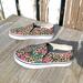 Vans Shoes | Cheetah Vans Floral Asher Ginger Slip On 6.5 | Color: Black/Cream | Size: 6.5