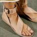 Free People Shoes | Free People Yale Sandal Boot Leather Ankle Wrap Toe Ring Nude Tan | Color: Cream/Tan | Size: 41 10.5/11