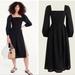 J. Crew Dresses | J Crew Smocked Linen Dress Nwt | Color: Black | Size: Xl