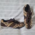 Coach Shoes | Fabulous Coach Jenny Optic Logo Athletic Casual Shoes Brown And Gold Size 9 M | Color: Brown/Gold | Size: 9