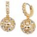Kate Spade Jewelry | Kate Spade Nwot Pav Sphere Charm Huggie Hoop Earrings | Color: Gold | Size: Os