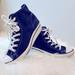 Converse Shoes | Converse Chuck Taylor All Star Lux High Top Wedge Heel Navy Sneaker Euc Worn 2x | Color: Blue/White | Size: 6