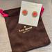Kate Spade Jewelry | Kate Spade Coral & 14k Gold Fill Round Earrings | Color: Gold | Size: Os