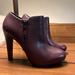 Nine West Shoes | All Leather Nine West High Heel Bootie Size 7.5 | Color: Brown/Red | Size: 7.5