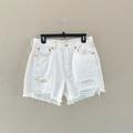 American Eagle Outfitters Shorts | American Eagle White 90s Boyfriend Denim Shorts | Color: White | Size: 30