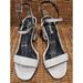 Free People Shoes | Free People White Snake Embossed Liv Sandals Heels Womens Shoes Size 39eu /8.5 M | Color: White | Size: 8.5