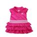 Adidas Dresses | Adidas Girls Pink Active Short Sleeve Dress Collared Ruffles, Stripes Size 3m | Color: Pink/White | Size: 0-3mb