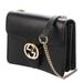 Gucci Bags | Gucci Interlocking G Small Leather Marmount Dollar Shoulder Crossbody Bag Purse | Color: Black/Gold | Size: Os