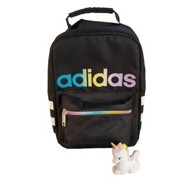 Adidas Bags | Adidas Metalic Shimmer Rainbow Soft Cooler Lunch Box Bag Bonus Vintage Unicorn | Color: Black | Size: Os