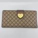 Gucci Bags | Authentic Gucci Leather Long Wallet Brown Canvas Made In Italy Vintage No Box | Color: Brown/Tan | Size: Os