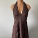 J. Crew Dresses | Brown Halter Neck J.Crew Dress, Textured Material. 100% Cotton. Fully Lined. | Color: Brown | Size: 6