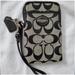 Coach Bags | Euc Coach Vintage Peyton Signature Universal Phone/Cc Case Wristlet | Color: Black/Gray | Size: Os