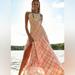 Free People Dresses | Free People Piper Plaid Maxi Dress Size 8 | Color: Cream/Pink | Size: 8