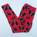 Disney Pants & Jumpsuits | Disney Parks Leggings Mickey Mouse Club Ear Hat Mouseketeer- Women's Large L | Color: Black/Red | Size: L