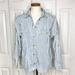 American Eagle Outfitters Tops | American Eagle % Cotton Chambray Striped Oversized Button Up Shirt | Color: Blue/White | Size: S